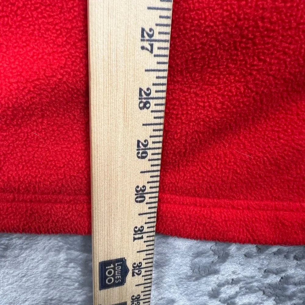 The North Face Fleece Pullover Mens XXL Red Black Colorblock Quarter Zip Jacket